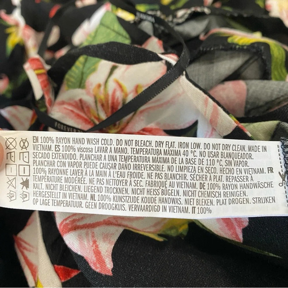 FOREVER21 floral romper maxi jumpsuit women’s size small - Picture 3 of 8